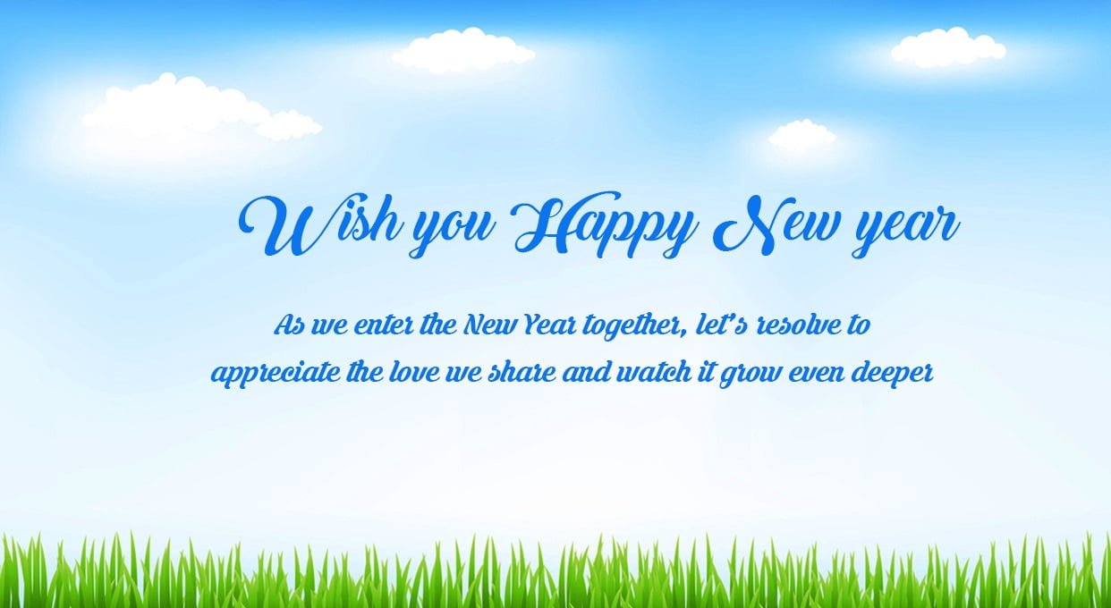 simple and decent new year card