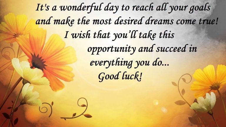 Beautiful Good Luck Quotes, Messages & Wishes With Images