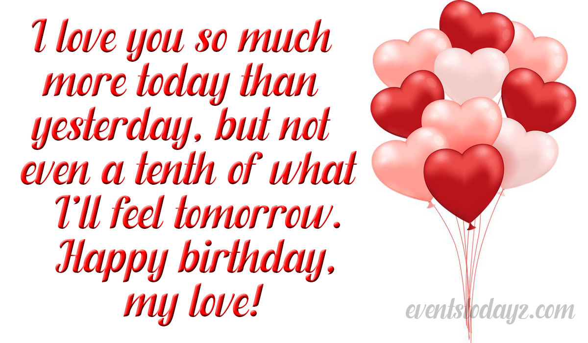 Birthday Wishes for Lovers Images | Happy Birthday My Love