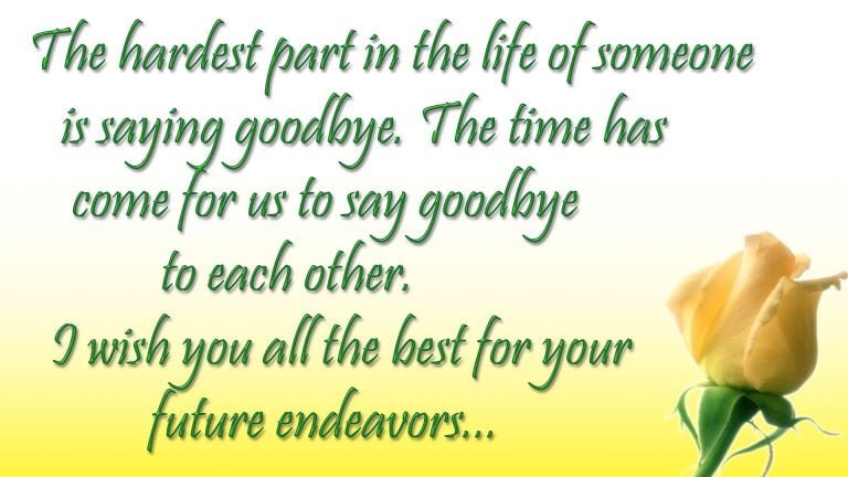 Farewell Wishes, Messages & Cards Images | Goodbye Messages