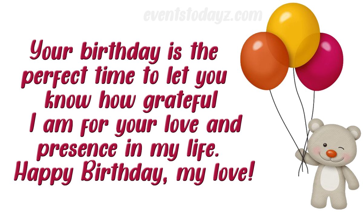 Birthday Wishes For Love | Happy Birthday My Love