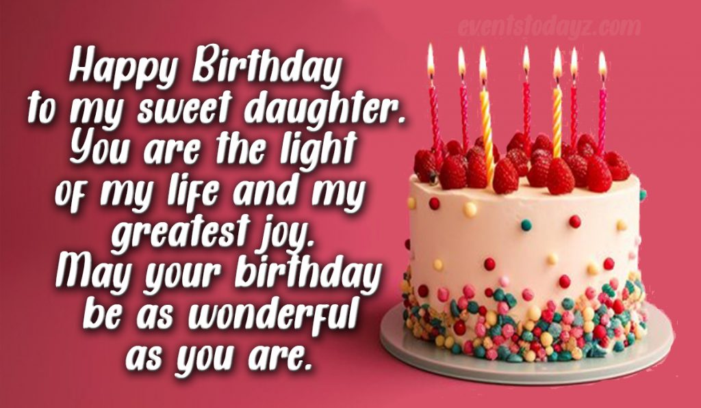 birthday message for daughter image