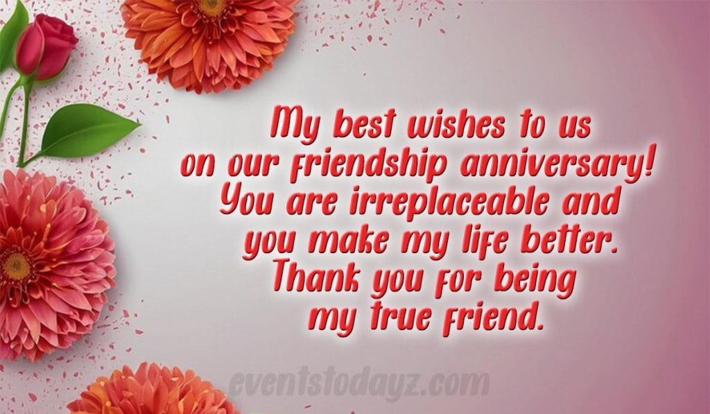 happy friendship anniversary image